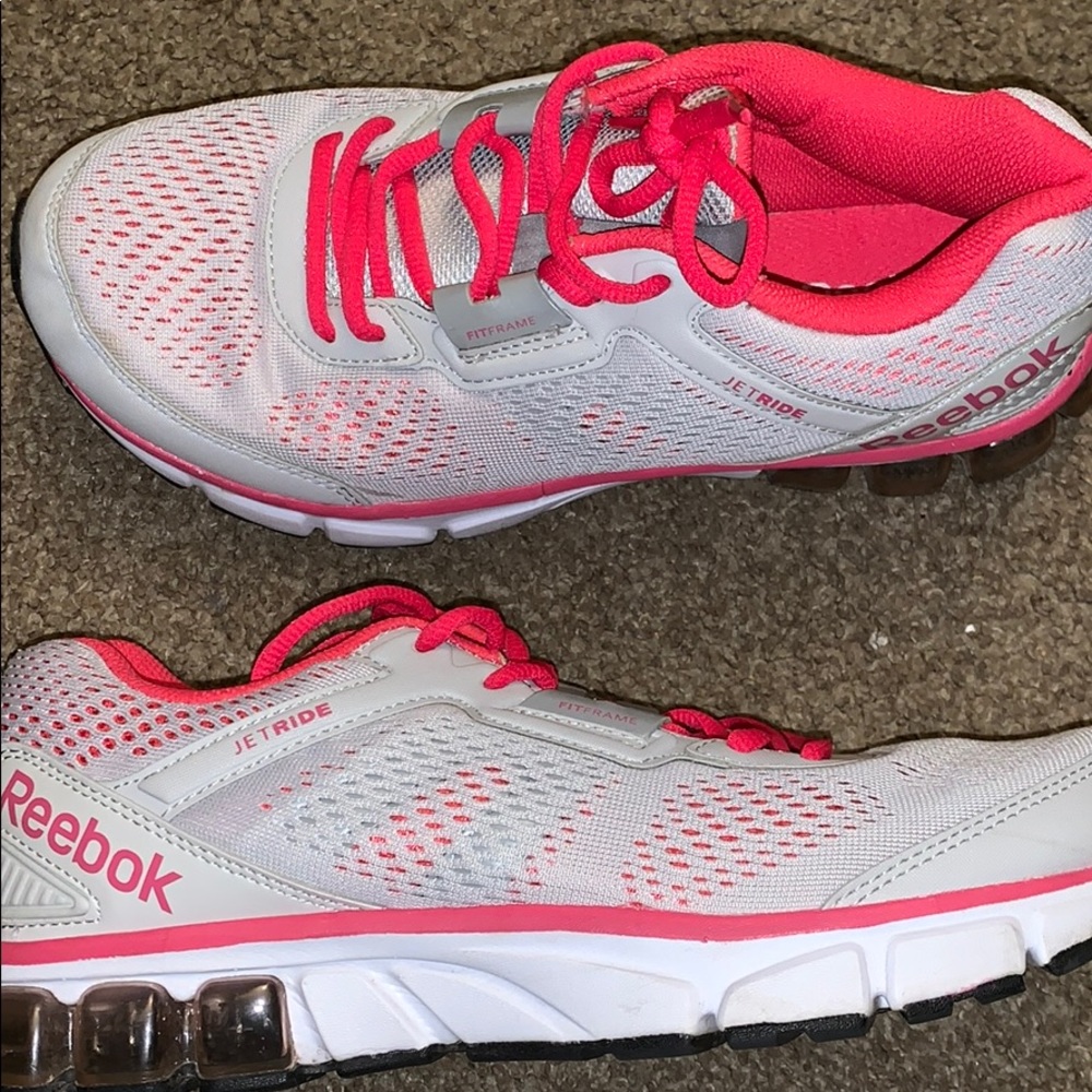 Pink reebok shoes!